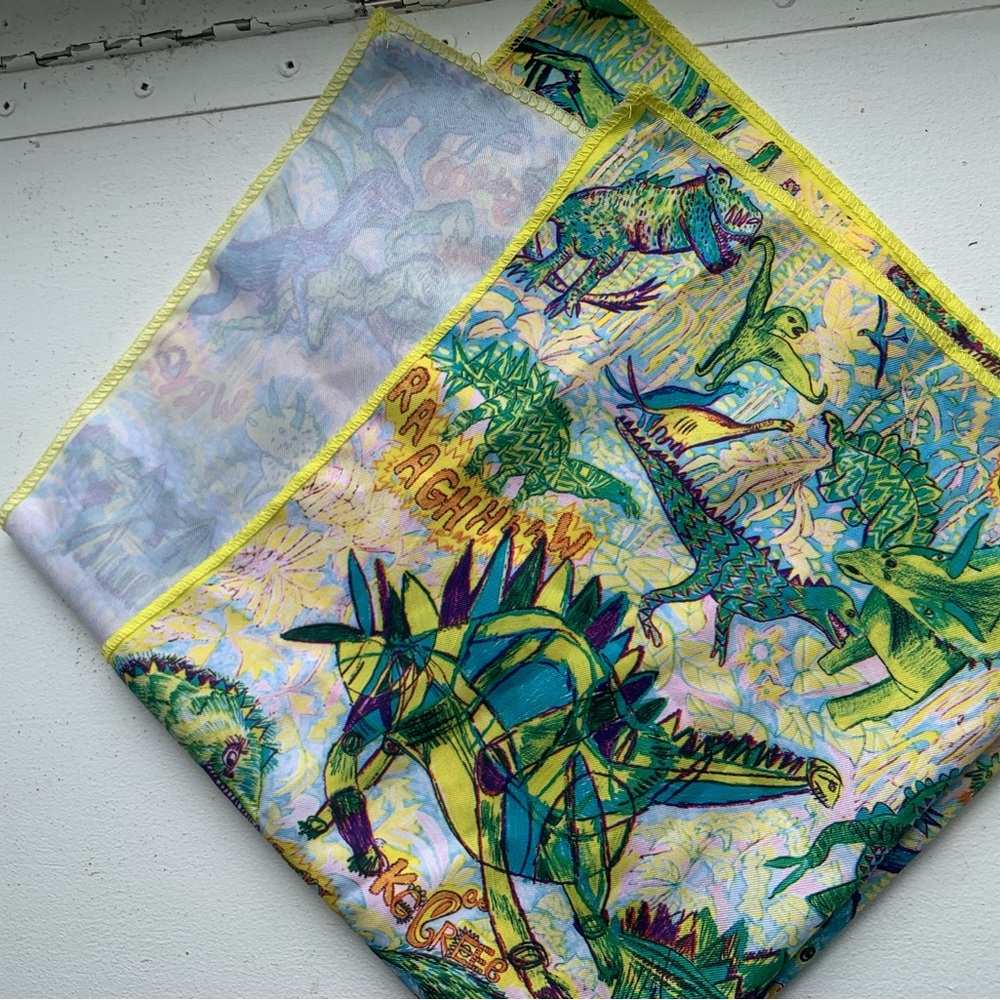 Lush dinosaur handkerchief bandana